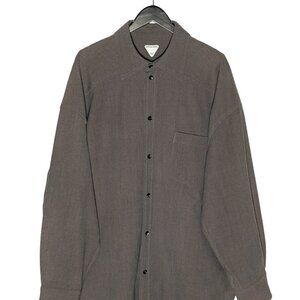 Bottega Veneta Grey Wool Serge Buttoned Shirt